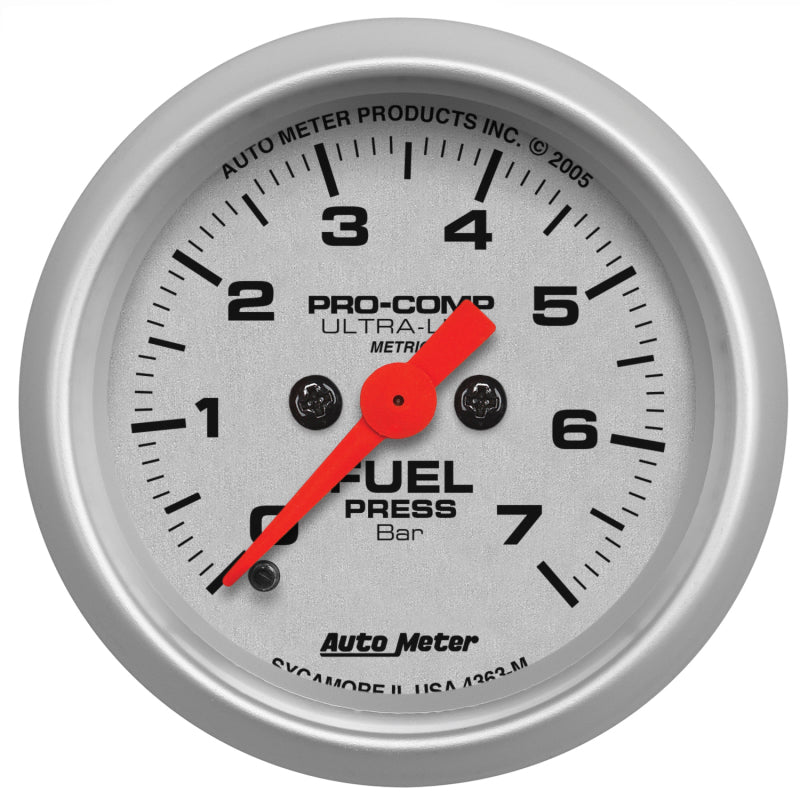 2-1/16" FUEL PRESSURE, 0-7 BAR, ULTRA-LITE