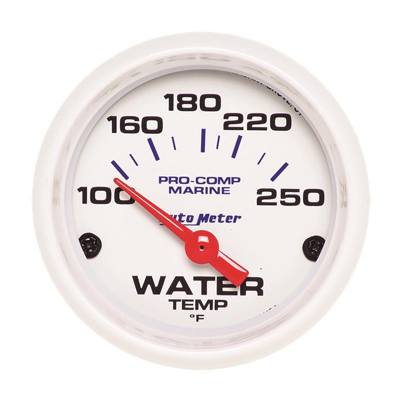 2-1/16" WATER TEMPERATURE, 100-250 °F, MARINE WHITE