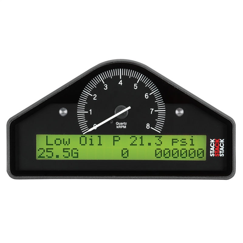 STREET DASH, BLK, 0-8K RPM (PSI, DEG. C, MPH)