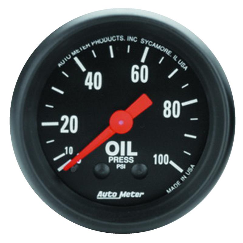 2-1/16" OIL PRESSURE, 0-100 PSI, Z-SERIES