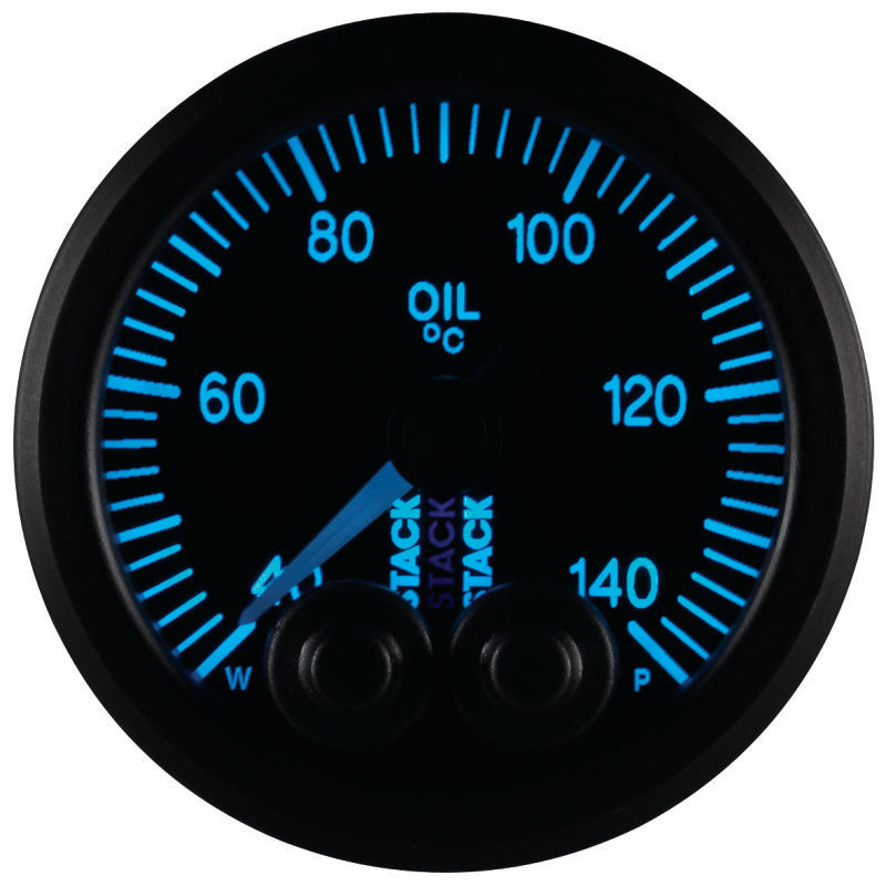OIL TEMP, PRO-CONTROL, 52MM, BLK, 40-140 °C, 1/8" NPTF MALE