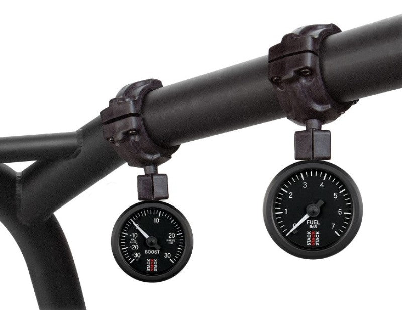 GAUGE MOUNT, ROLL BAR, FOR 40MM DIA. ROLL CAGE, FITS 52MM GAUGE