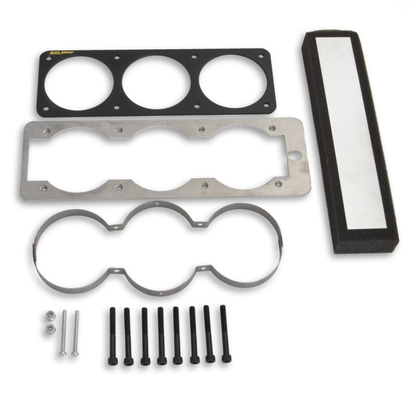GAUGE CAGE, TRIPLE, 2-5/8", BLACK, MUSTANG 87-93 FOX
