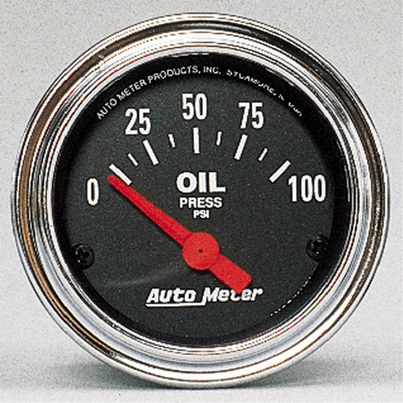 2-1/16" OIL PRESSURE, 0-100 PSI, TRADITIONAL CHROME