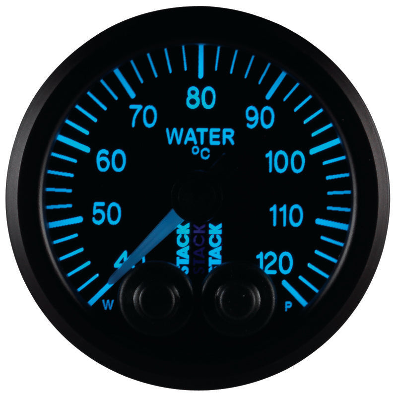 WATER TEMP, PRO-CONTROL, 52MM, BLK, 40-120 °C, 1/8" NPTF MALE