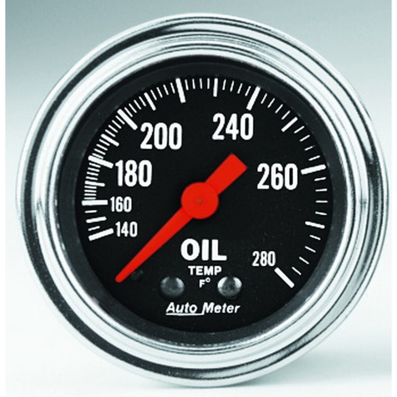 2-1/16" OIL TEMPERATURE, 140-280 °F, TRADITIONAL CHROME