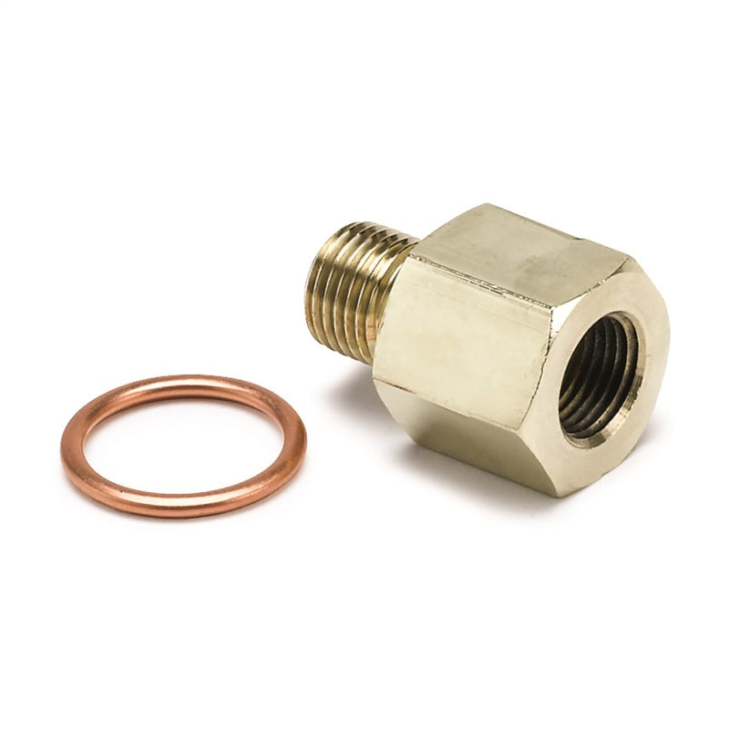 FITTING, ADAPTER, METRIC, M10X1 MALE TO 1/8" NPTF FEMALE, BRASS