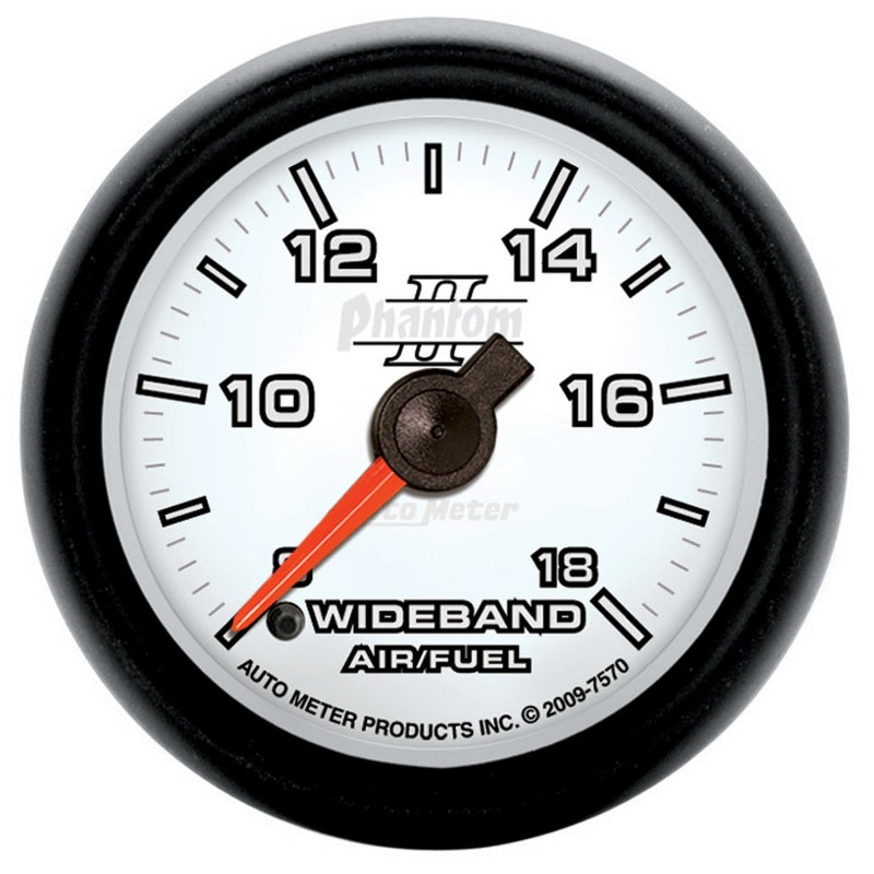 2-1/16" WIDEBAND AIR/FUEL RATIO, ANALOG, 8:1-18:1 AFR, PHANTOM II