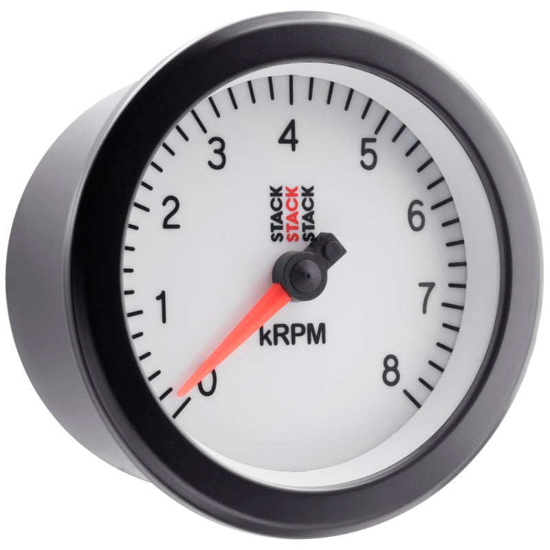 TACHOMETER, SPORT, 88MM, WHITE, 0-8K RPM