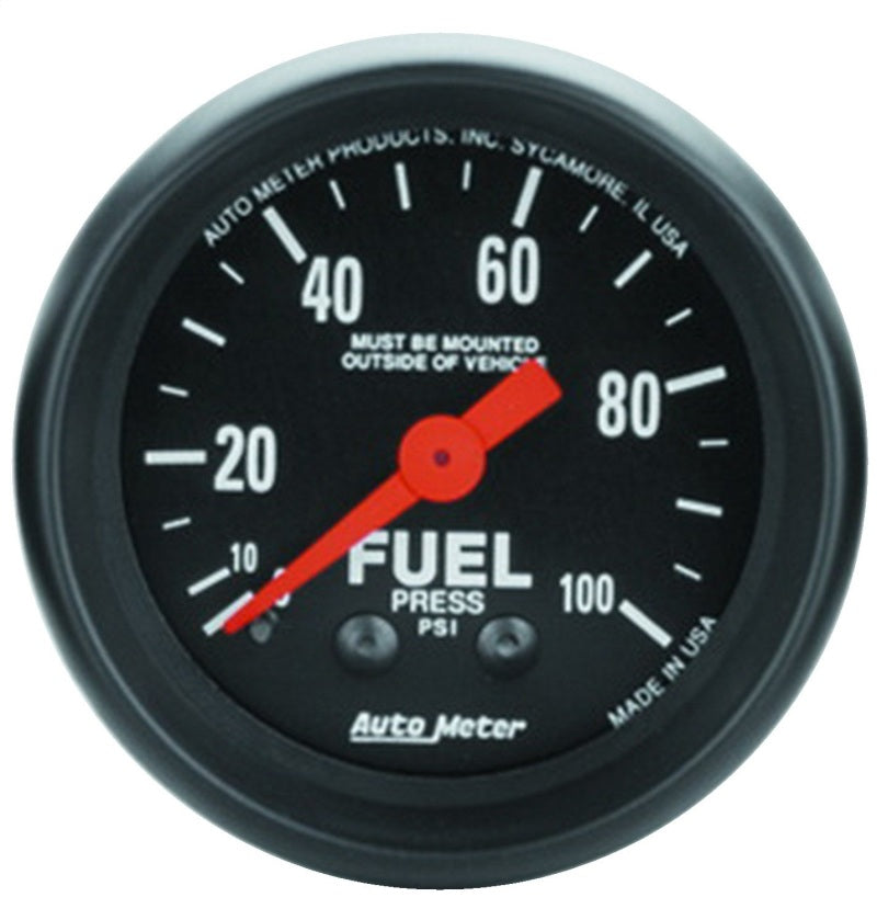 2-1/16" FUEL PRESSURE, 0-100 PSI, Z-SERIES