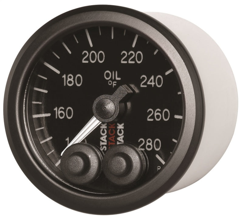 OIL TEMP, PRO-CONTROL, 52MM, BLK, 140-280 °F, 1/8" NPTF MALE