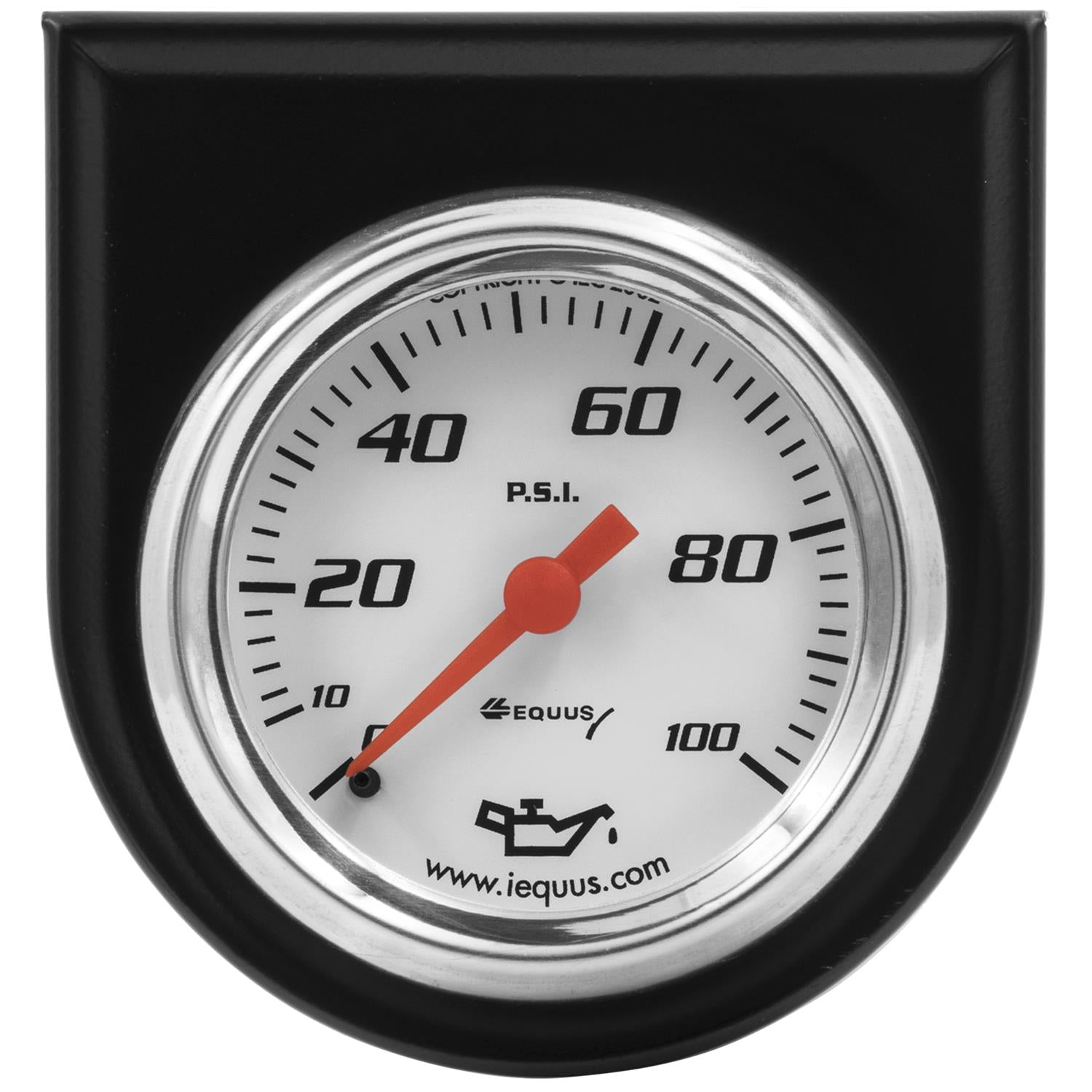 Equus E5244 5000 Series 2" White Oil Pressure Gauge Kit