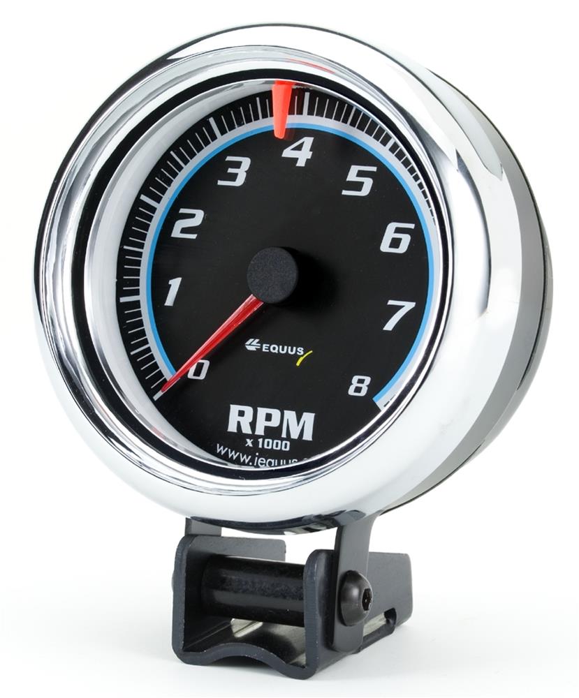 Equus E6078 6000 Series 3-3/8" Chrome Tachometer