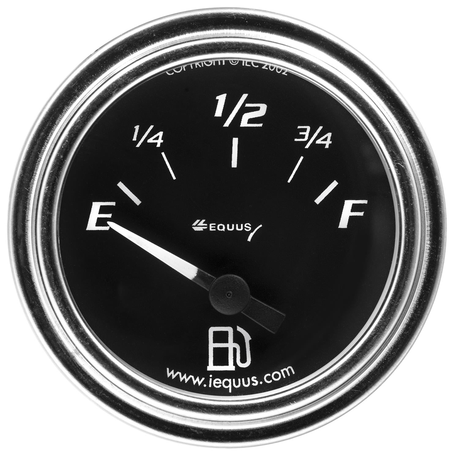 Equus E7361 7000 Series 2" Chrome Fuel Level Gauge