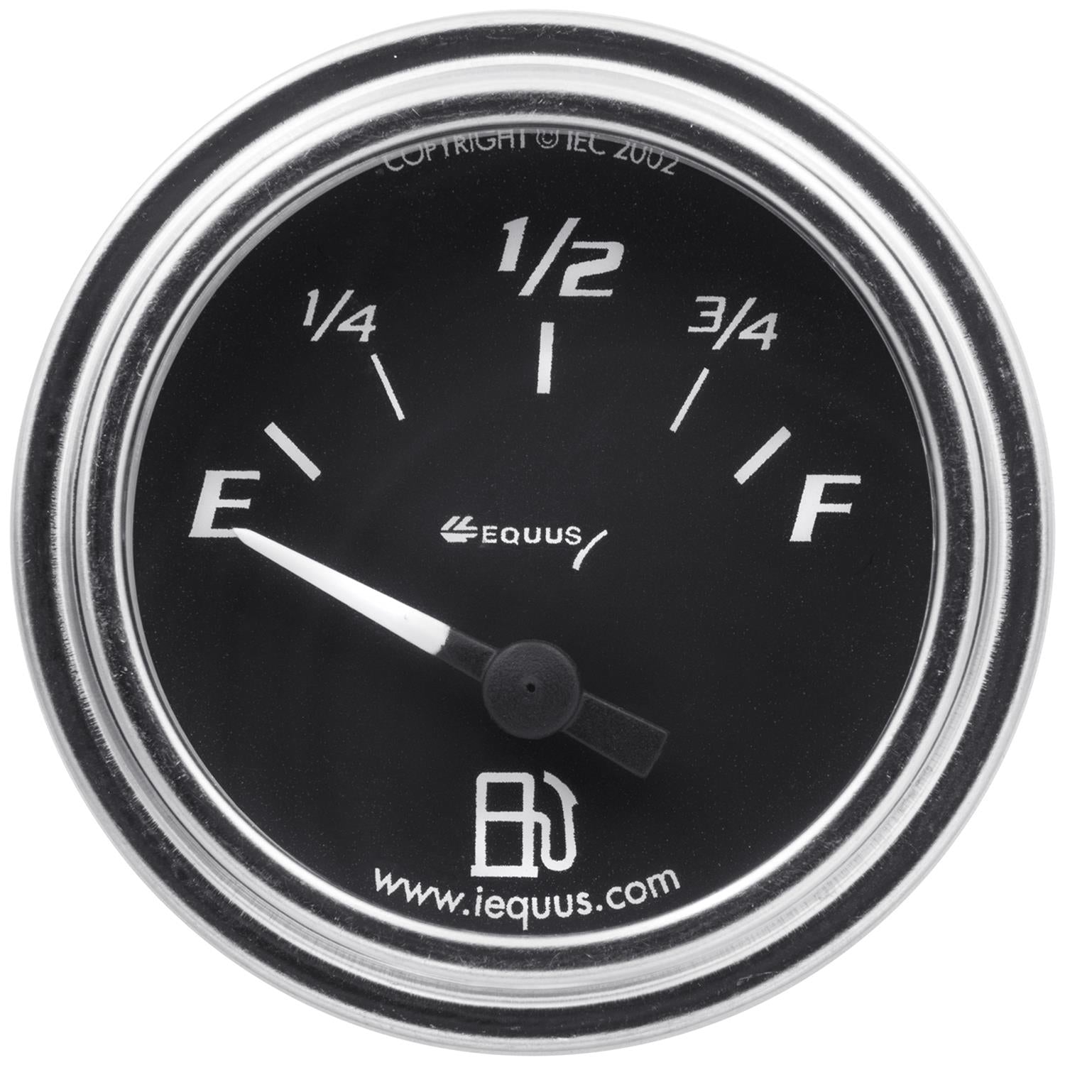Equus E7362 7000 Series 2" Chrome Fuel Level Gauge GM