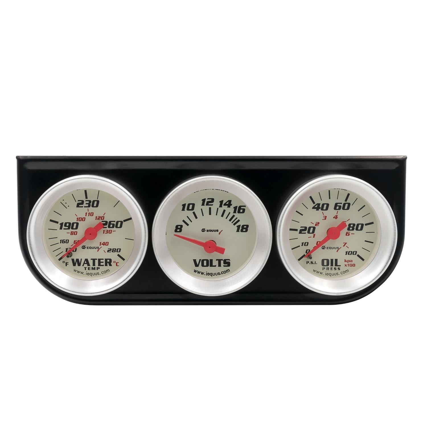 Equus E8100 8000 Series 1-1/2" Volt Triple Gauge Kit