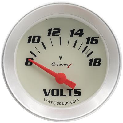 Equus E8268 8000 Series 2" Voltmeter Gauge, 8-18V