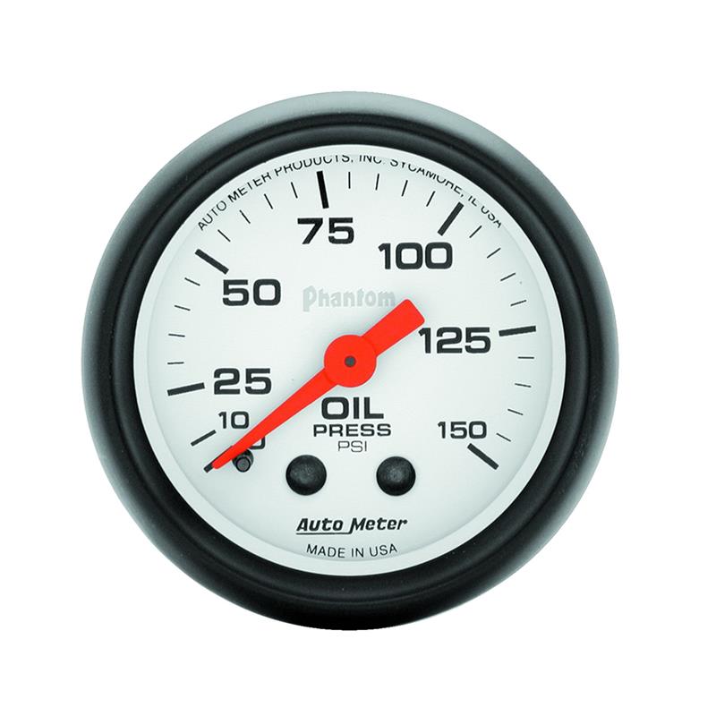 2-1/16" OIL PRESSURE, 0-150 PSI, PHANTOM