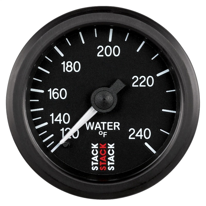 WATER TEMP, MECHANICAL, 52MM, BLACK, 120-240 °F, 1/2-1/16" NPT (M)