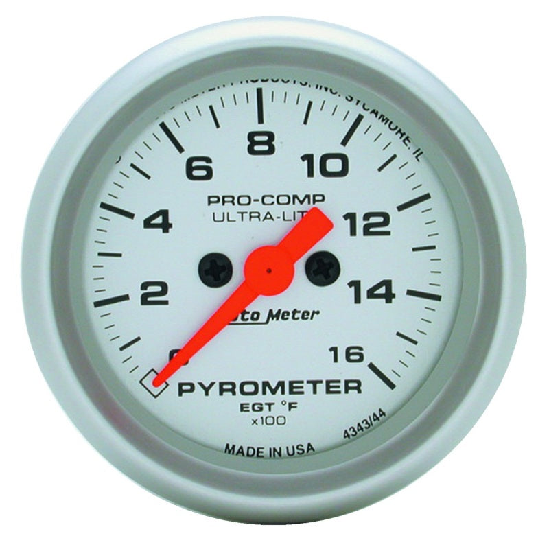 2-1/16" PYROMETER, 0-1600 °F, ULTRA-LITE