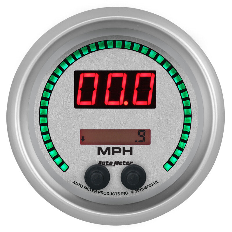 3-3/8" SPEEDOMETER 260 MPH / 260 KM/H ELEC. PROGRAMMABLE, ULTRA-LITE ELITE DIGITAL
