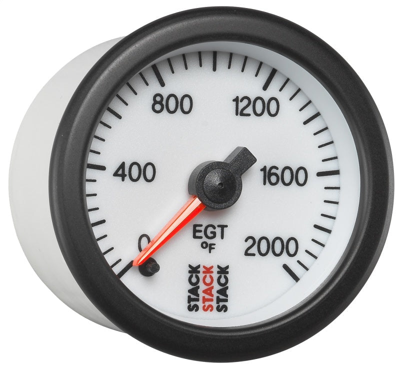 EXHAUST GAS TEMP, PRO STEPPER MOTOR, 52MM, WHT, 0-2000 °F