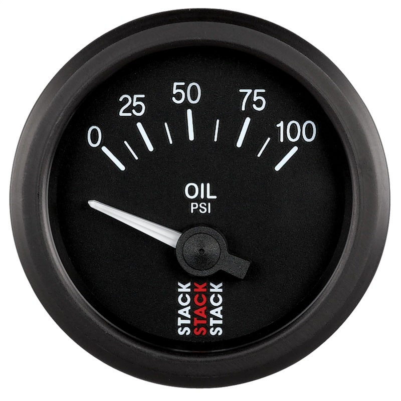 OIL PRESS, ELECTRIC, 52MM, BLK, 0-100 PSI, 1/8" NPTF