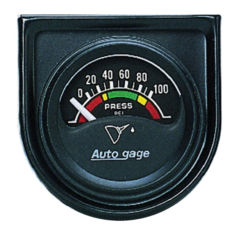 1-1/2-1/16" OIL PRESSURE, 0-100 PSI, AUTO GAGE