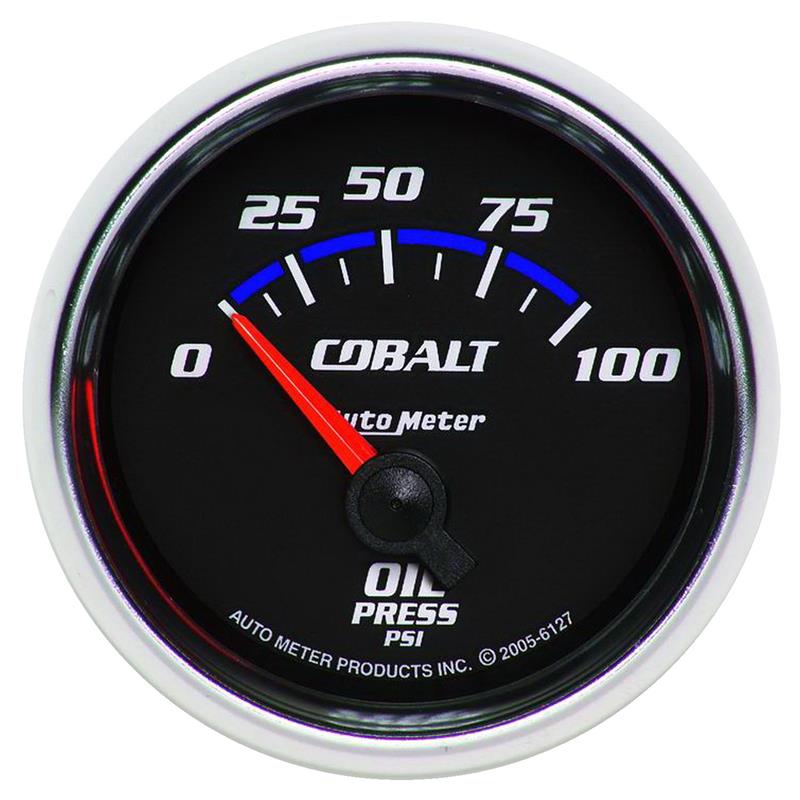 2-1/16" OIL PRESSURE, 0-100 PSI, COBALT