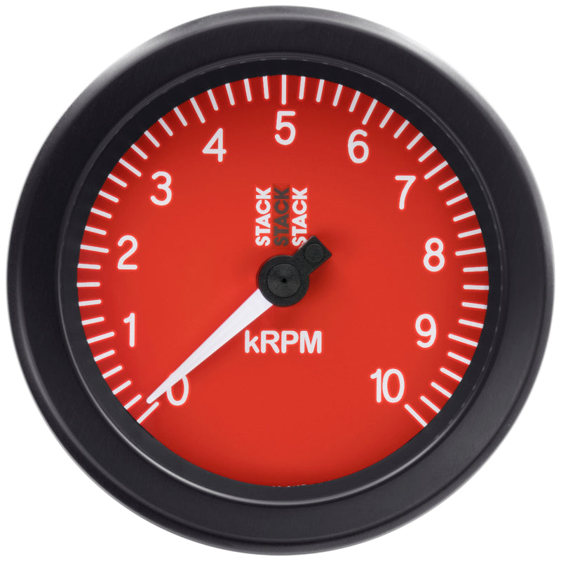 TACHOMETER, SPORT, 88MM, RED, 0-10K RPM