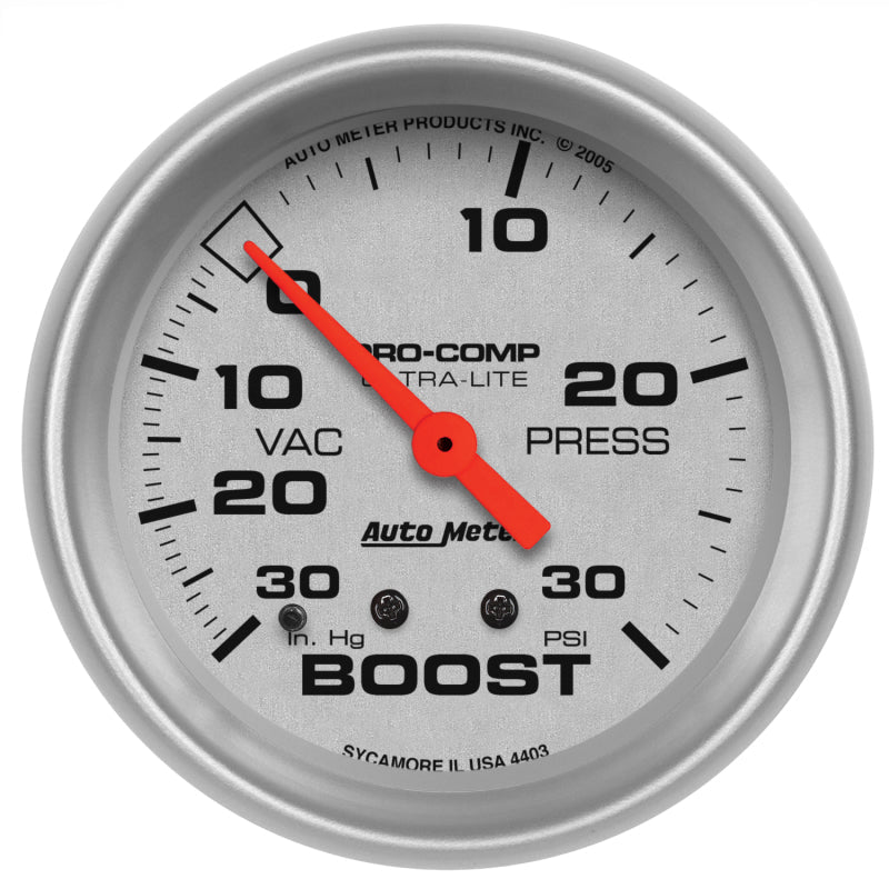 2-5/8" BOOST/VACUUM, 30 IN HG/30 PSI, ULTRA-LITE
