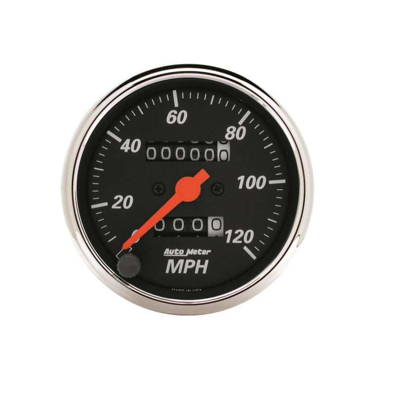 3-1/8" SPEEDOMETER, 0-120 MPH, DESIGNER BLACK