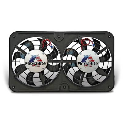 Flex-A-Lite 116551 Fan Electric 12 1/8" dual shrouded puller Lo-Profile S-blade w/ variable speed control