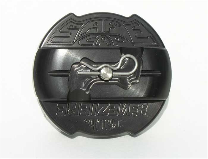 Meziere WCC301 Radiator Cap, Black Anodized - Round - 16 psi