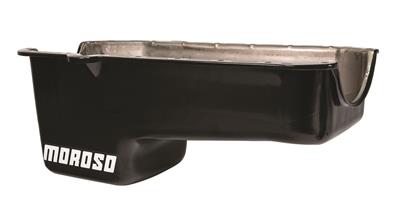 Moroso 20181 Oil Pan, 6 qt., Chevy, Small Block, Steel, Black Powdercoated,