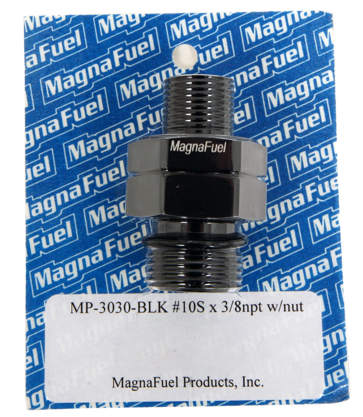 MagnaFuel MP-3030-BLK Fitting Adapter Straight Cut to NPT Straight Aluminum