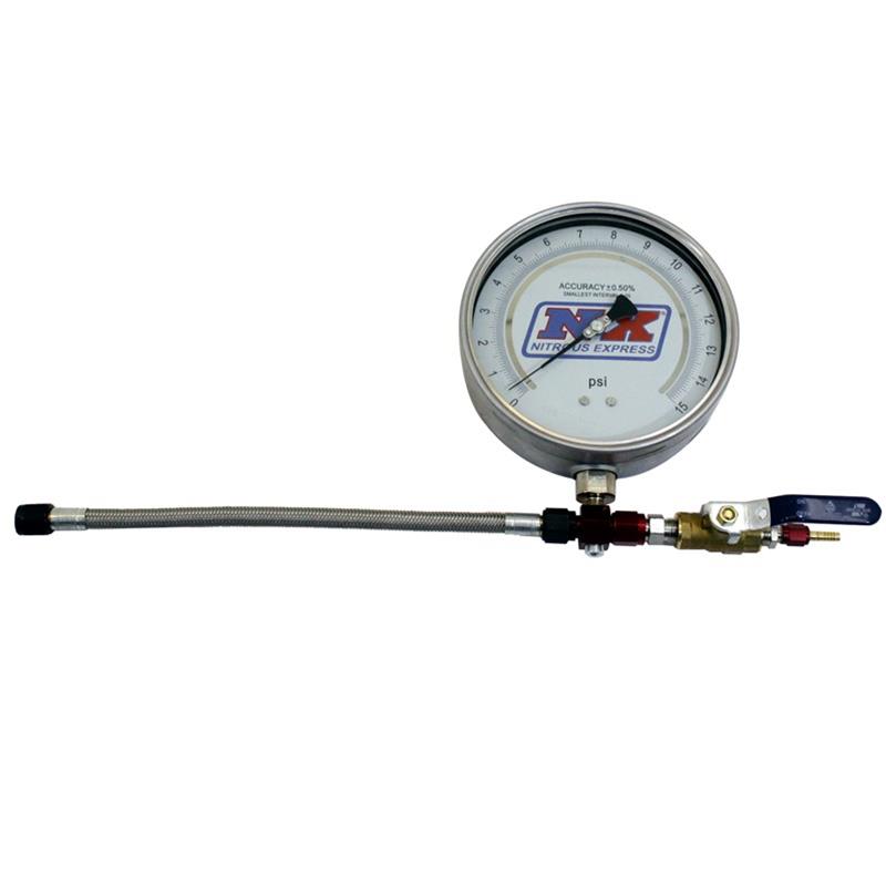 Nitrous Express 15529 Master Flo-Check Pro Gauge Kit 0-16 psi