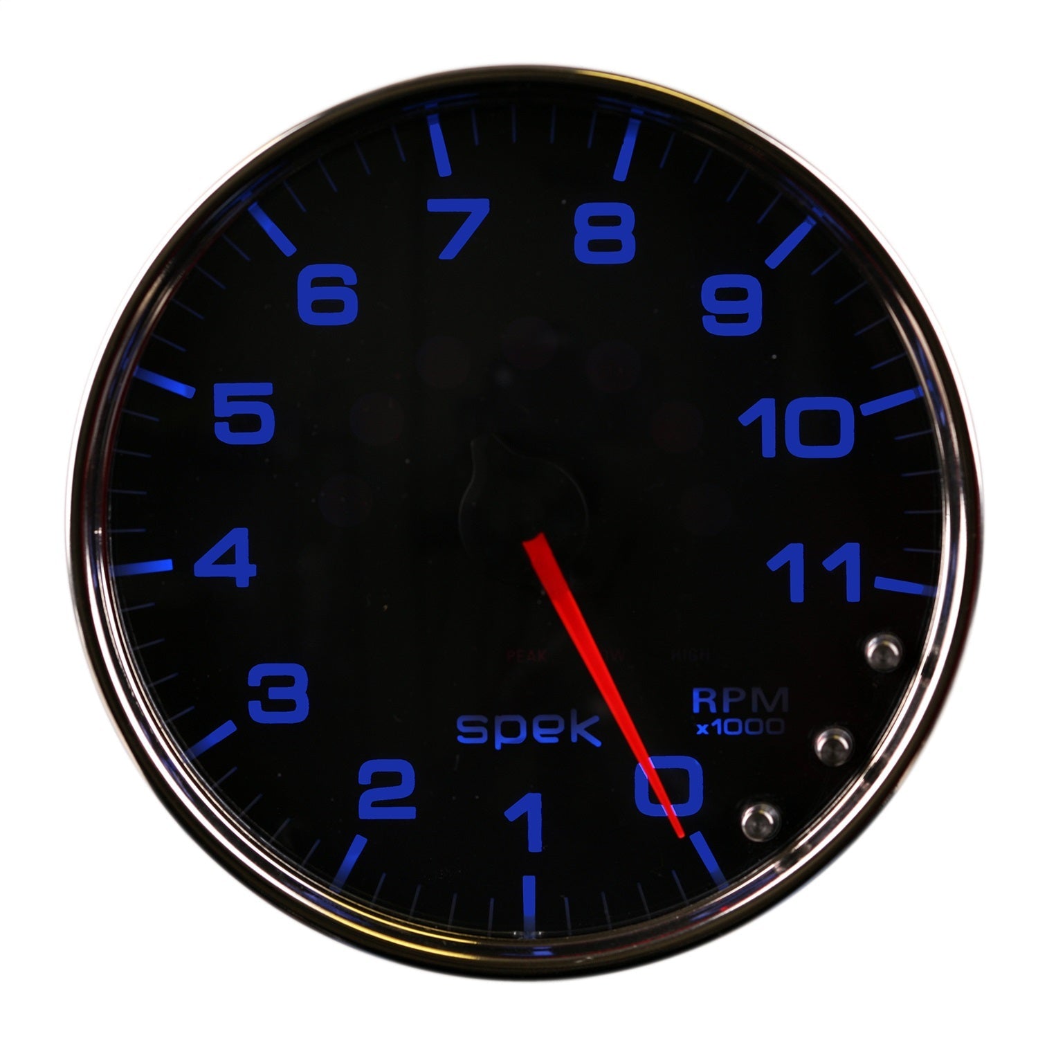 5" IN-DASH TACHOMETER, 0-11,000 RPM, SPEK-PRO, BLACK/CHROME