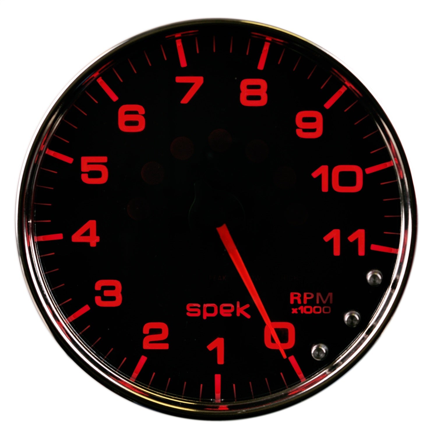 5" IN-DASH TACHOMETER, 0-11,000 RPM, SPEK-PRO, BLACK/CHROME