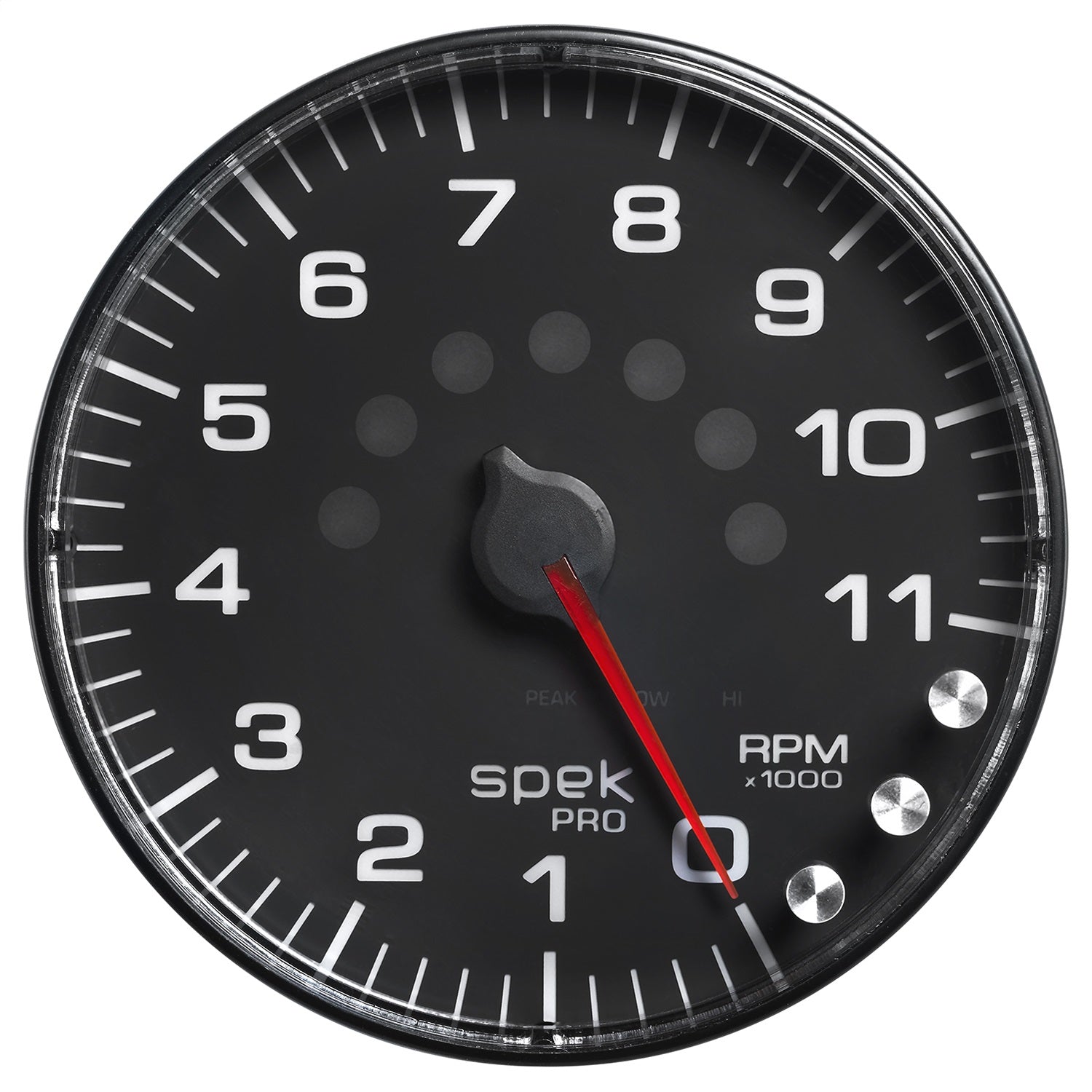 5" IN-DASH TACHOMETER, 0-11,000 RPM, SPEK-PRO, BLACK/BLACK