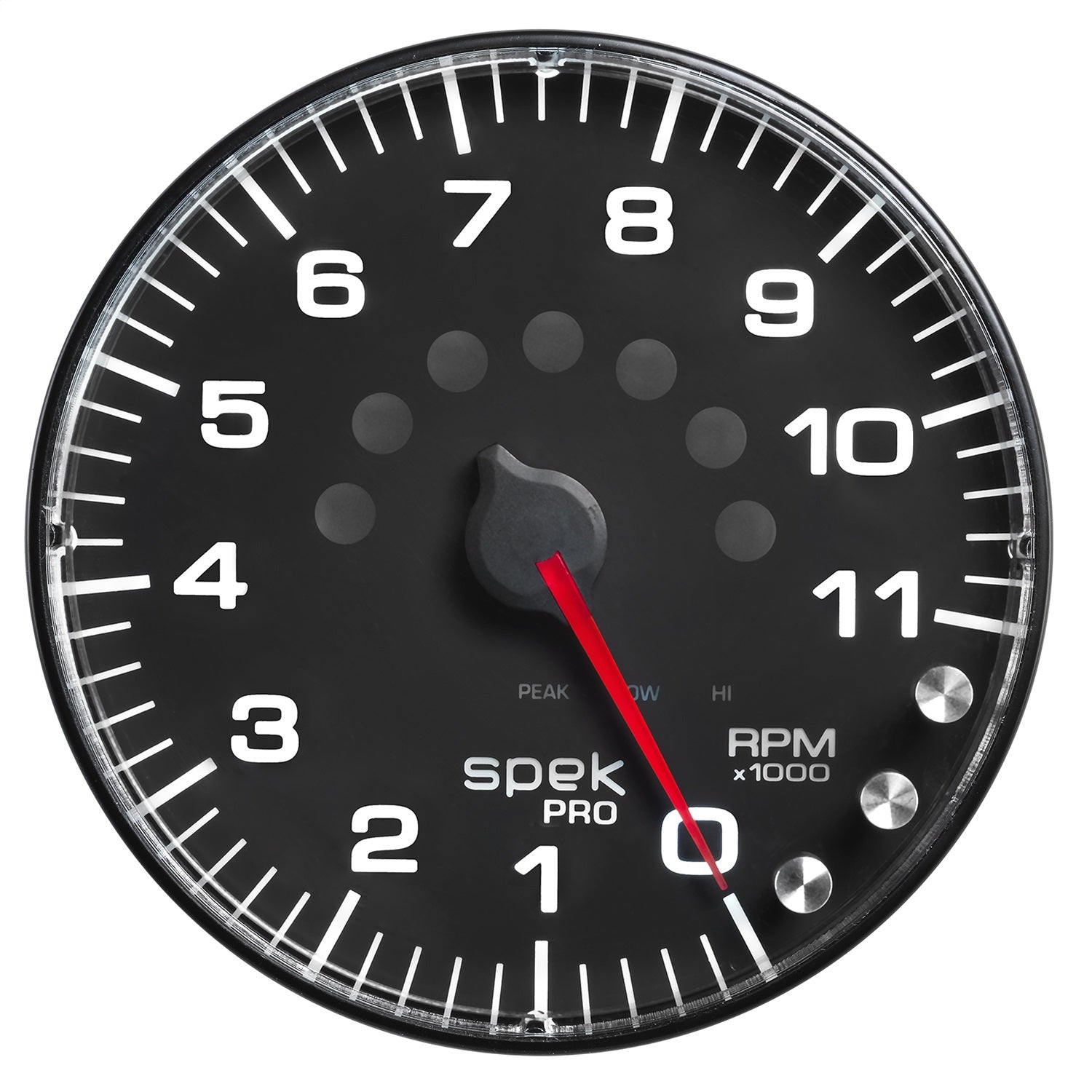 5" IN-DASH TACHOMETER, 0-11,000 RPM, SPEK-PRO, BLACK/BLACK