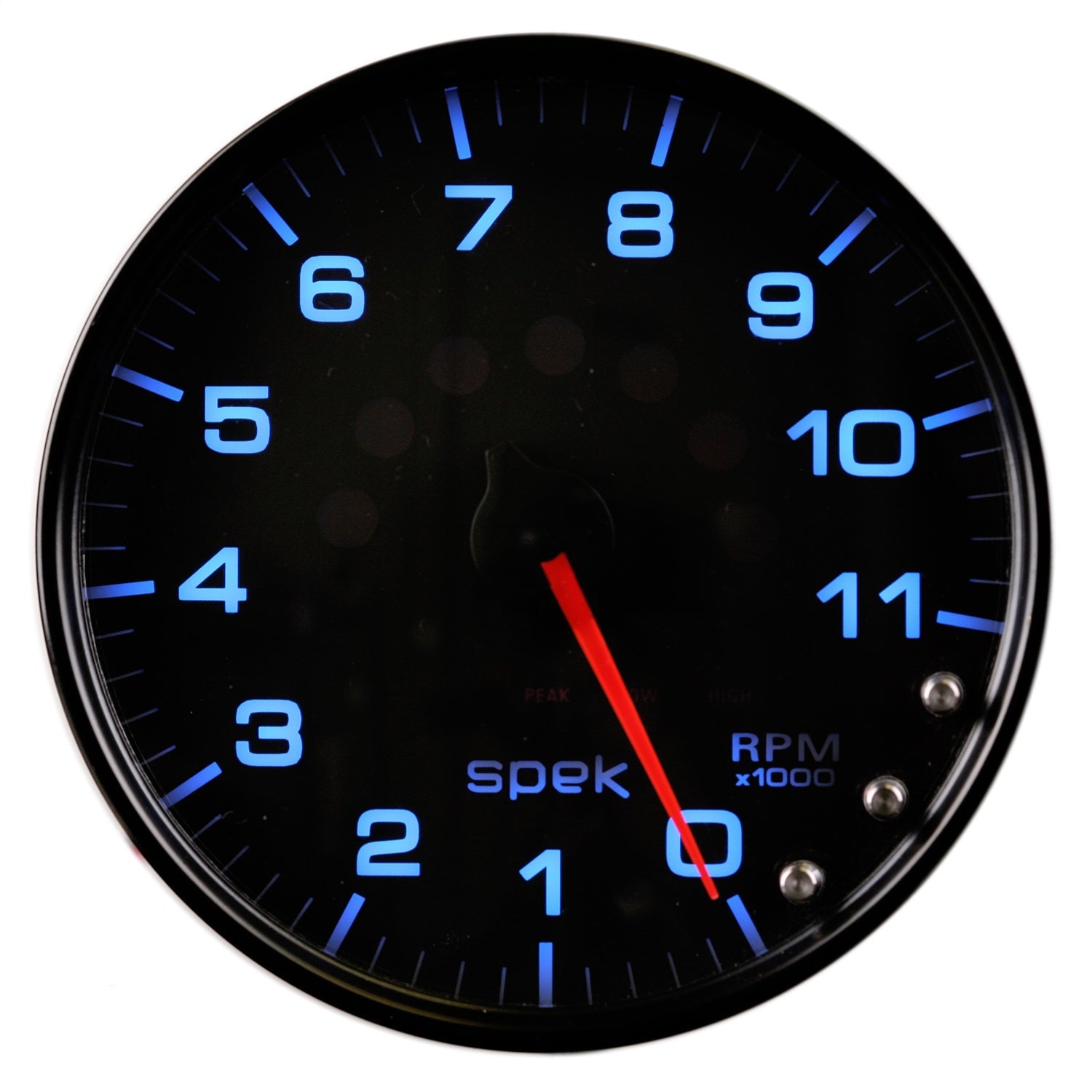 5" IN-DASH TACHOMETER, 0-11,000 RPM, SPEK-PRO, BLACK/BLACK