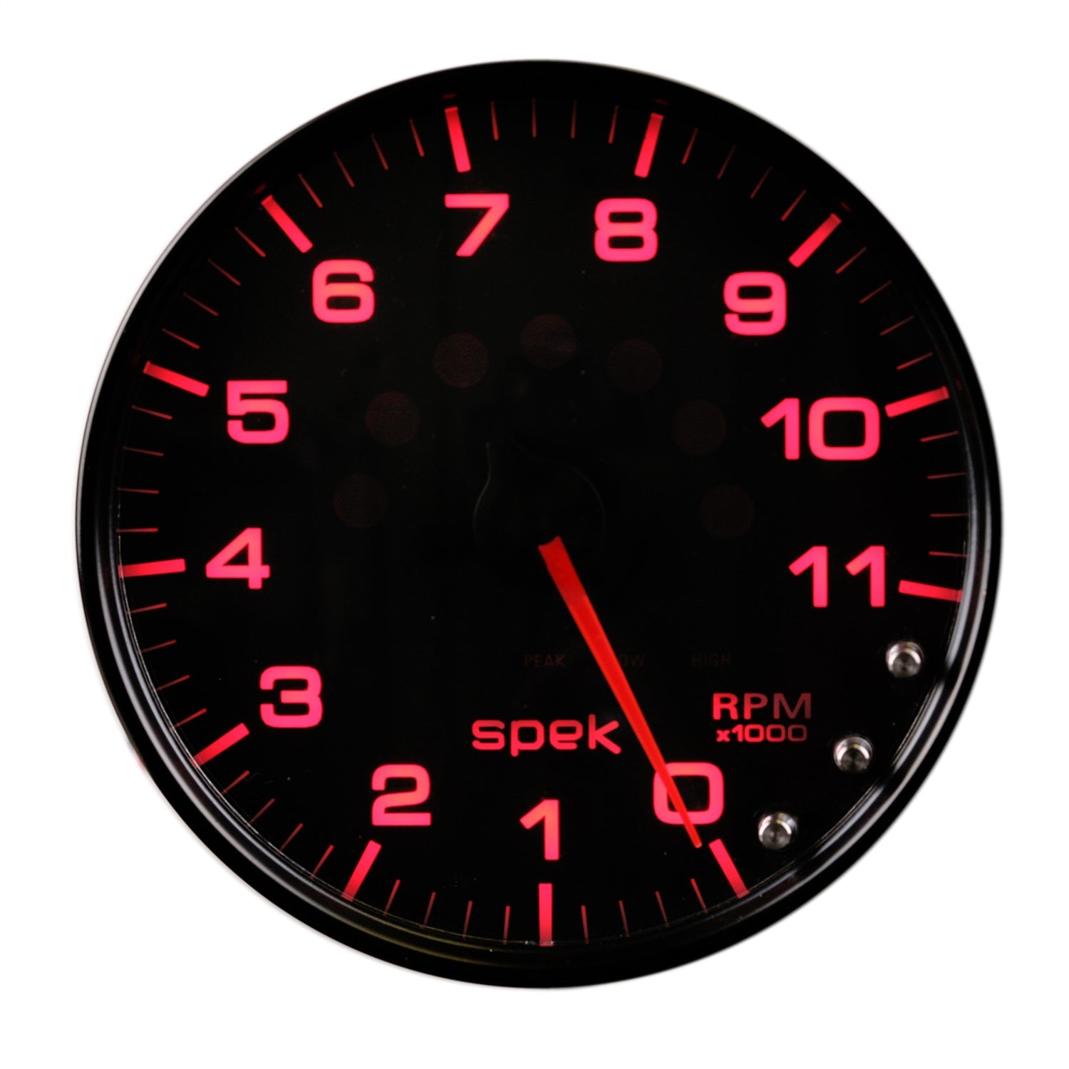 5" IN-DASH TACHOMETER, 0-11,000 RPM, SPEK-PRO, BLACK/BLACK