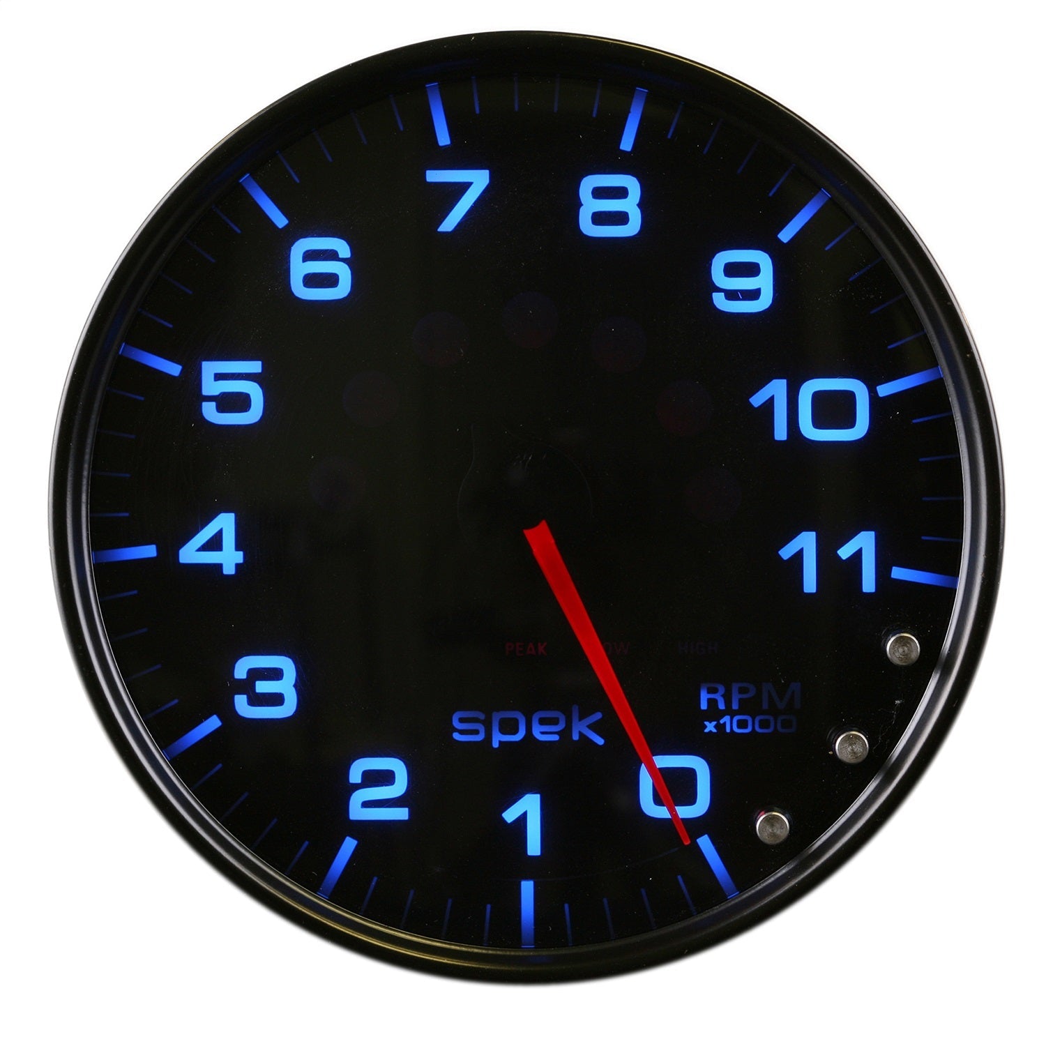 5" IN-DASH TACHOMETER, 0-11,000 RPM, SPEK-PRO, BLACK/BLACK