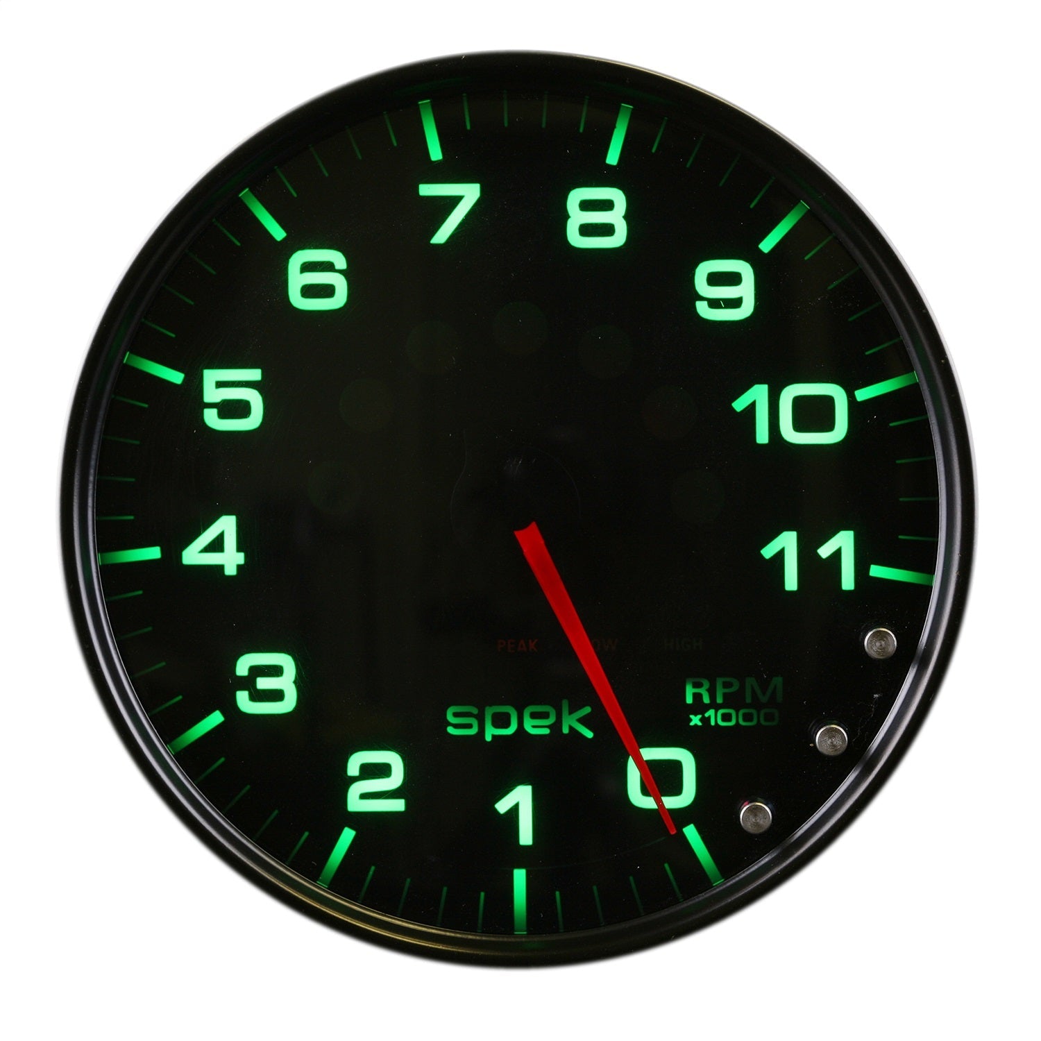 5" IN-DASH TACHOMETER, 0-11,000 RPM, SPEK-PRO, BLACK/BLACK