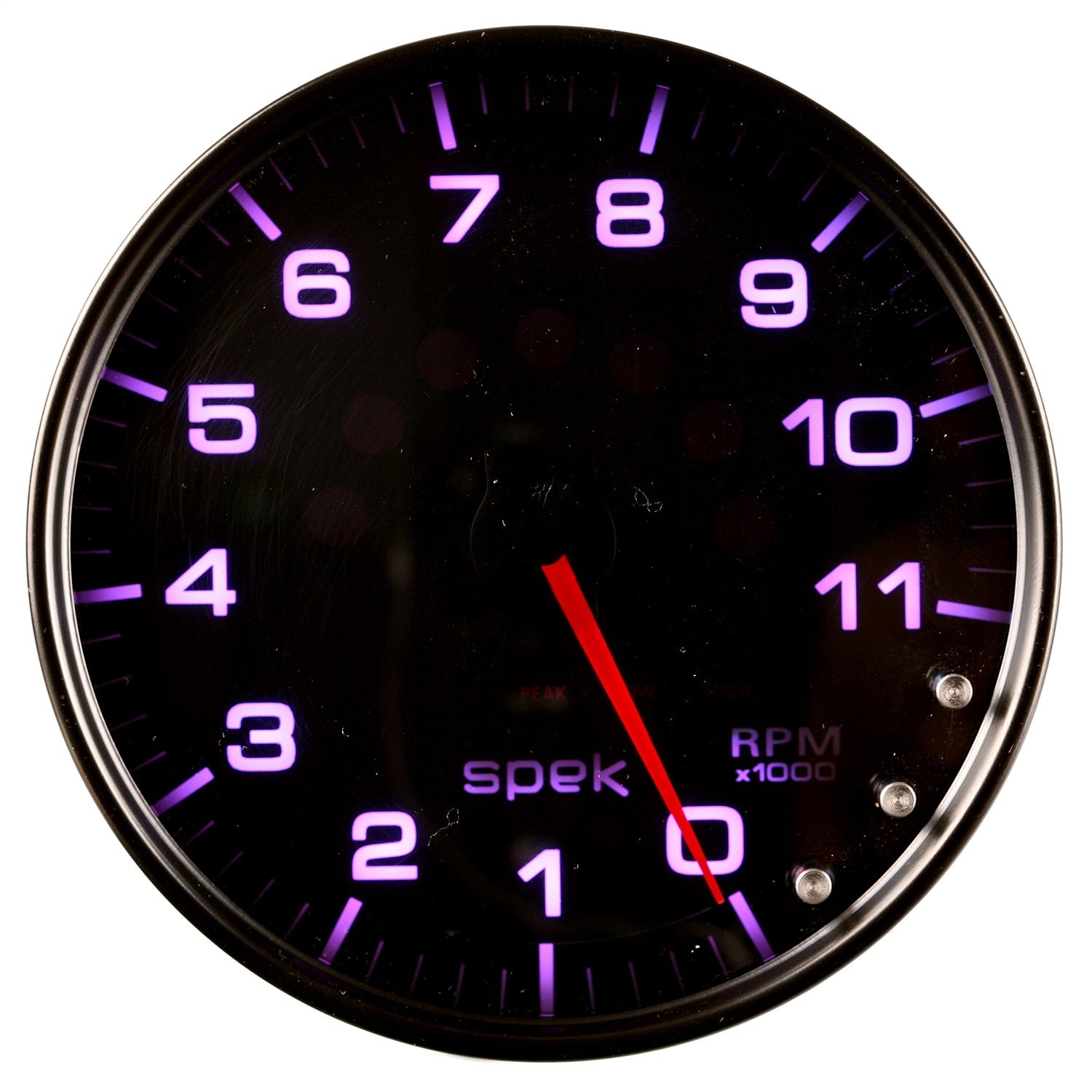 5" IN-DASH TACHOMETER, 0-11,000 RPM, SPEK-PRO, BLACK/BLACK