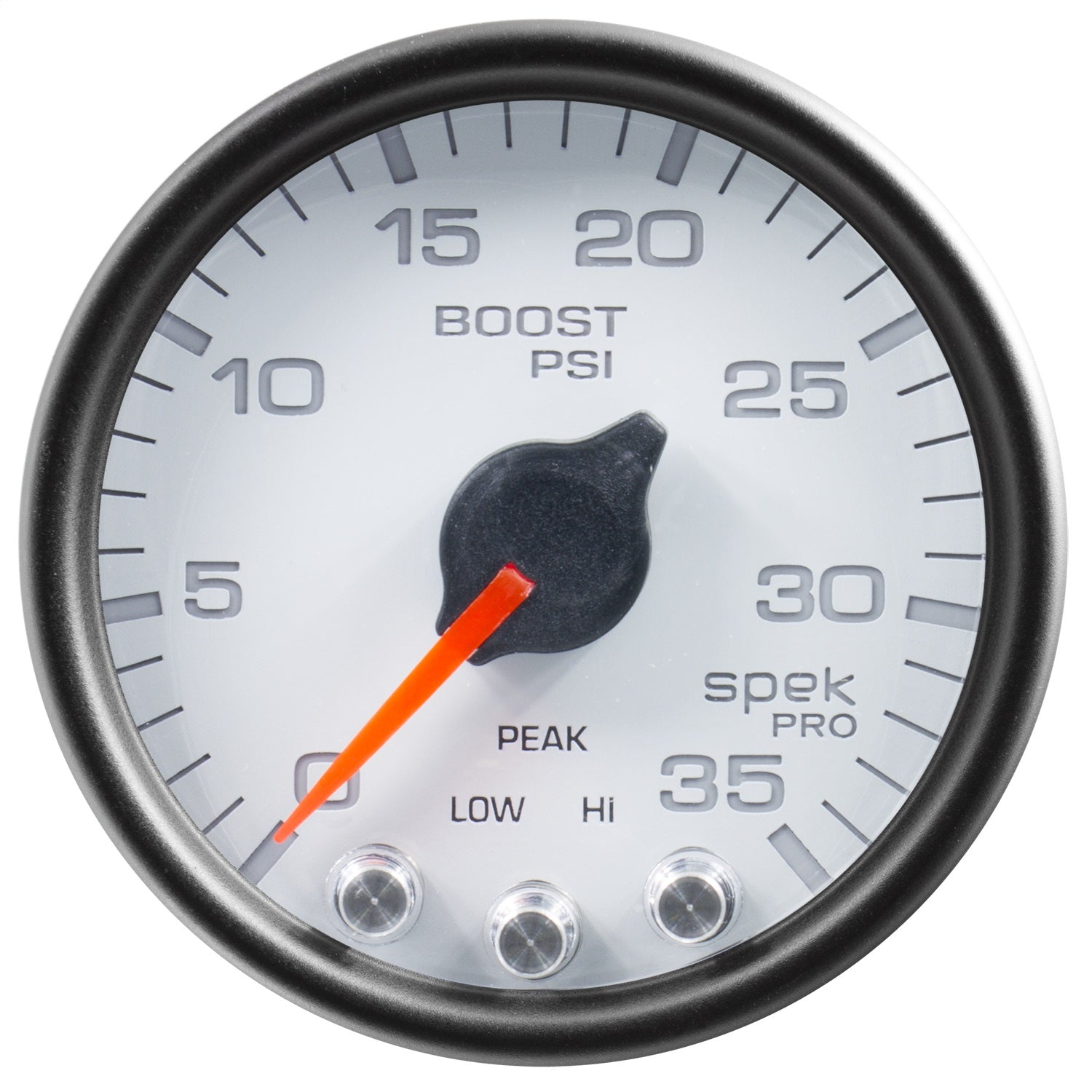 2-1/16" BOOST, 0-35 PSI, SPEK-PRO, WHITE/BLACK
