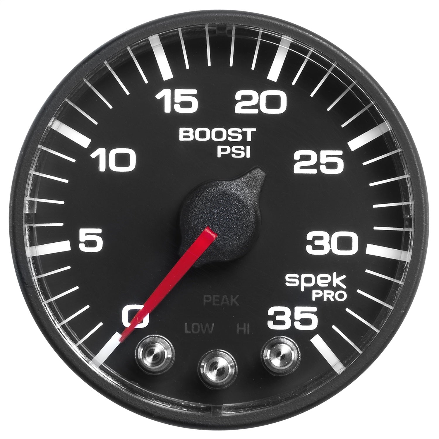 PILLAR KIT, 0-35 PSI/0-2000 °F/100-300 °F, 99-07 FORD SUPERDUTY, SPEK-PRO, BLACK DIAL, BLACK BEZEL, FLAT ANTIGLARE LENS