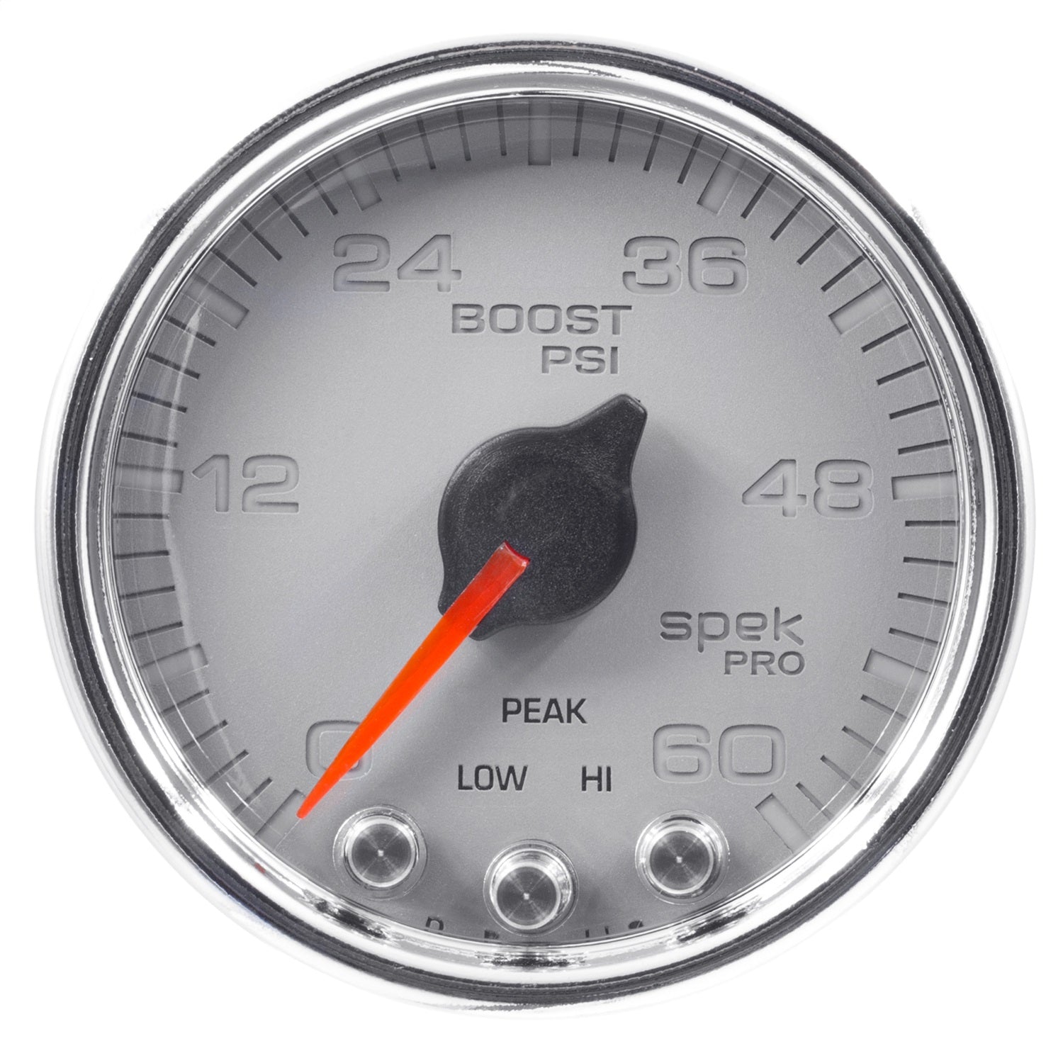 2-1/16" BOOST, 0-60 PSI, SPEK-PRO, SILVER/CHROME