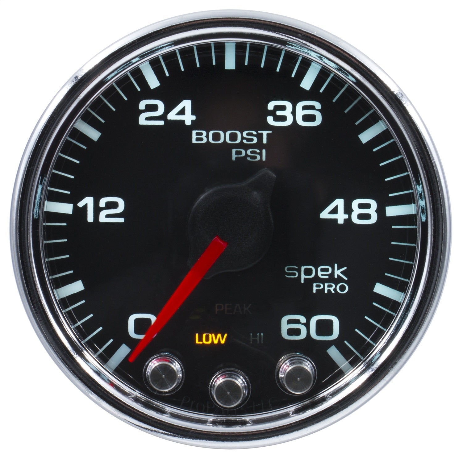 PILLAR KIT, 0-60 PSI/0-2000 °F/100-300 °F, 10-15 DODGE RAM, SPEK-PRO, BLACK DIAL, CHROME BEZEL, CLEAR LENS